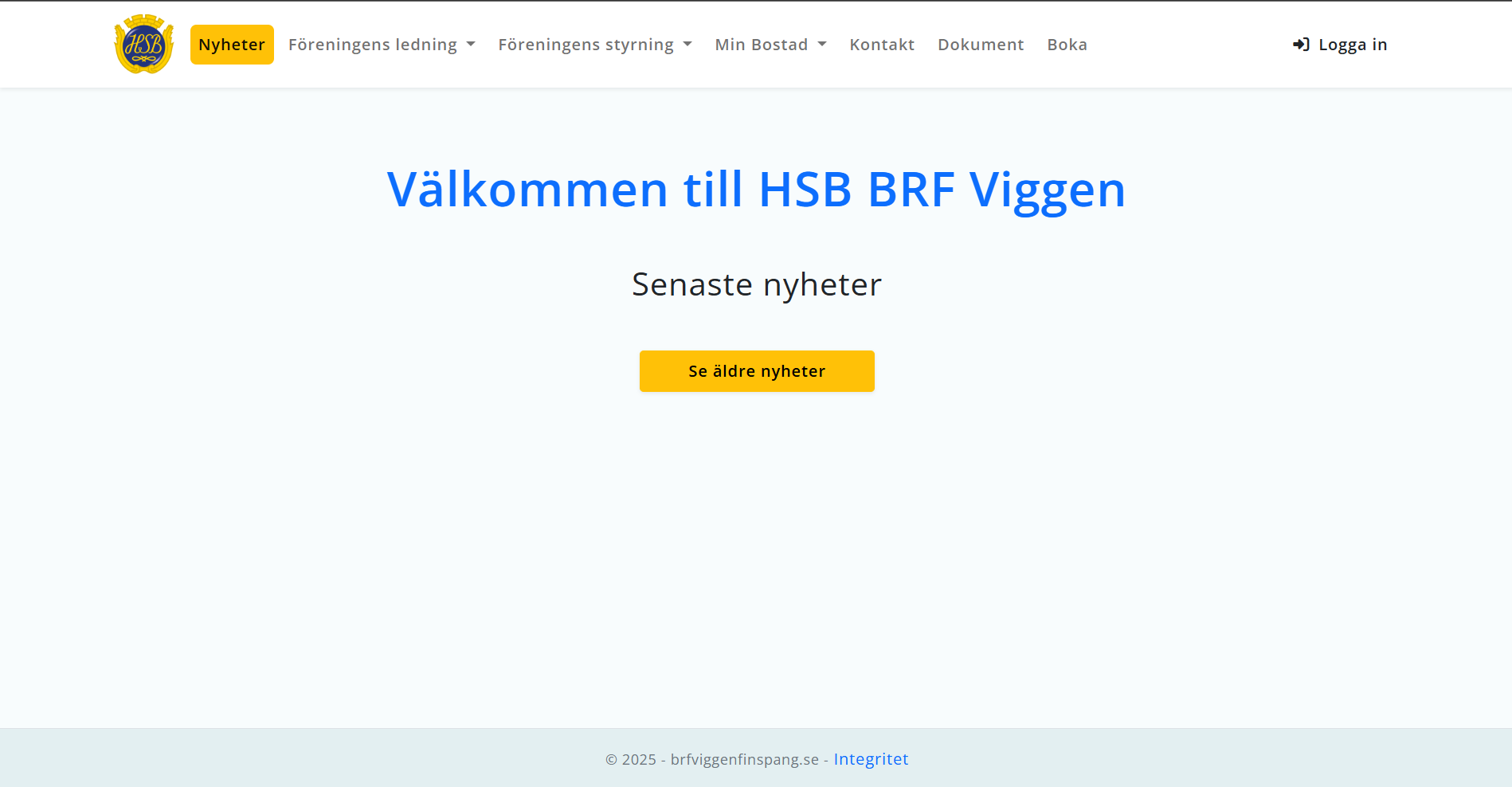 HSB Finspång – Webbplats