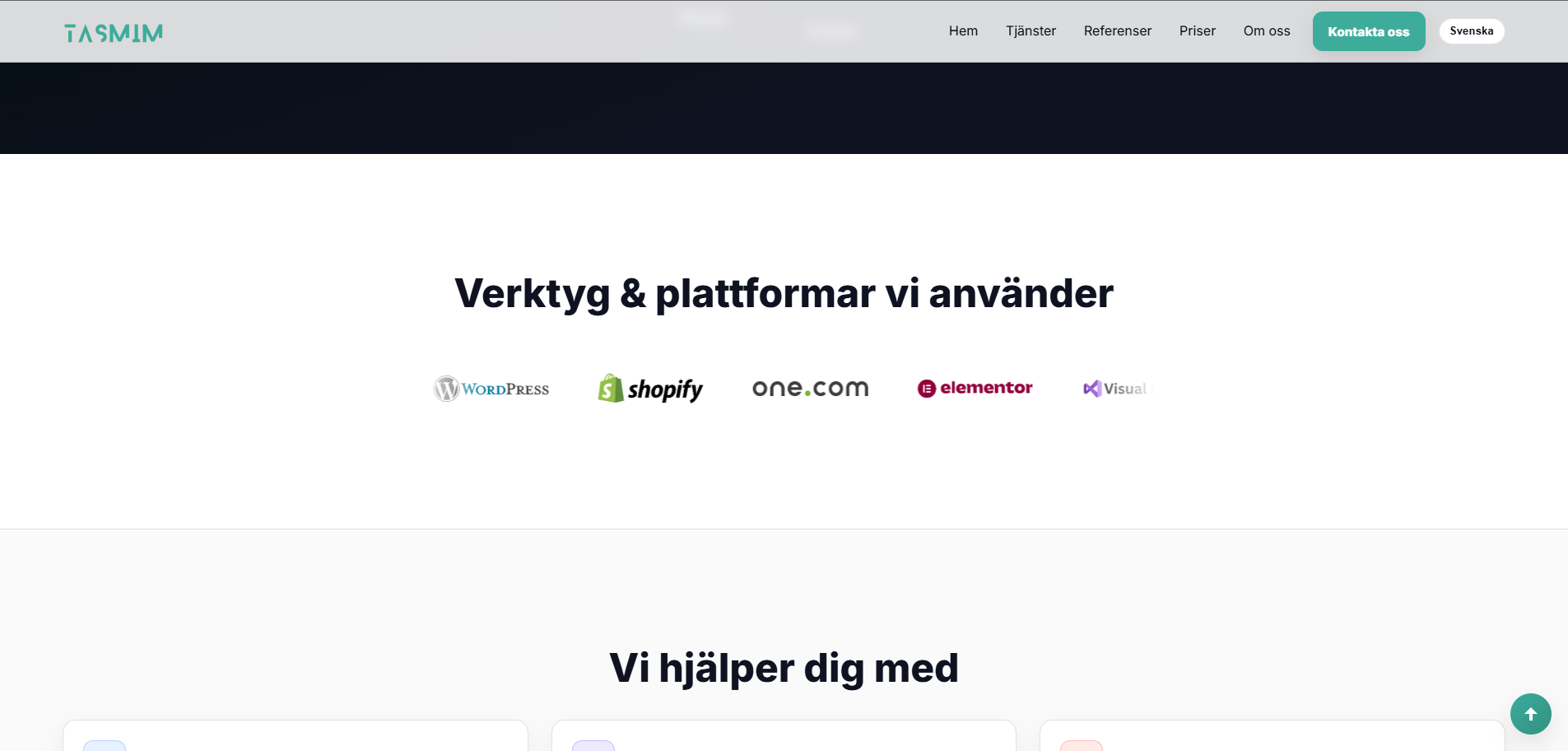 Tasmim – Webbyråsajt